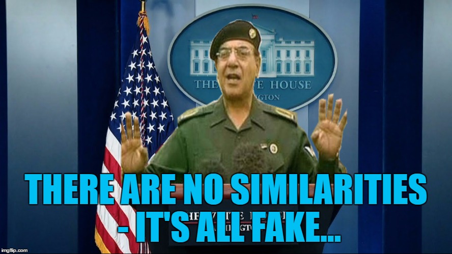THERE ARE NO SIMILARITIES - IT'S ALL FAKE... | made w/ Imgflip meme maker