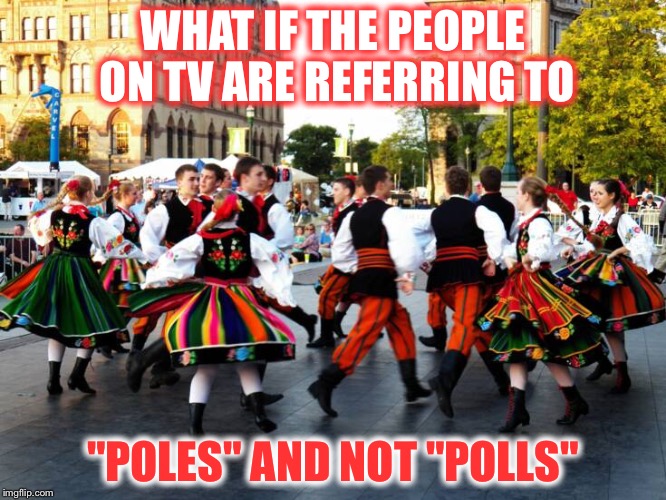 WHAT IF THE PEOPLE ON TV ARE REFERRING TO "POLES" AND NOT "POLLS" | made w/ Imgflip meme maker
