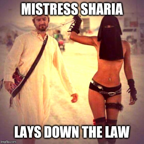 MISTRESS SHARIA; LAYS DOWN THE LAW | image tagged in mistress sharia,memes,femdom | made w/ Imgflip meme maker