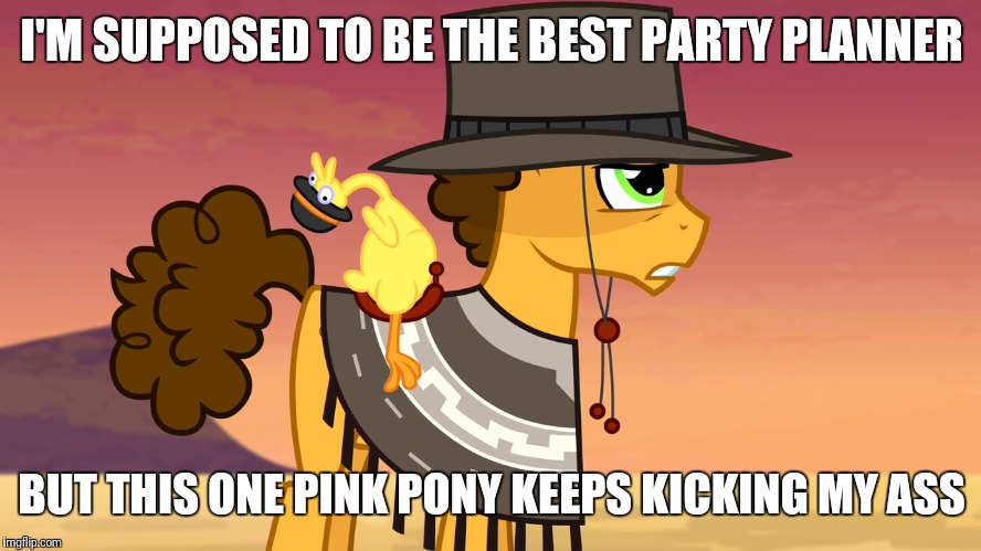 I'M SUPPOSED TO BE THE BEST PARTY PLANNER BUT THIS ONE PINK PONY KEEPS KICKING MY ASS | made w/ Imgflip meme maker