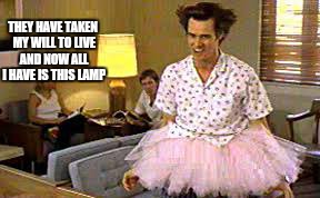THEY HAVE TAKEN MY WILL TO LIVE AND NOW ALL I HAVE IS THIS LAMP | made w/ Imgflip meme maker