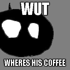 Madtiger | WUT; WHERES HIS COFFEE | image tagged in madtiger | made w/ Imgflip meme maker