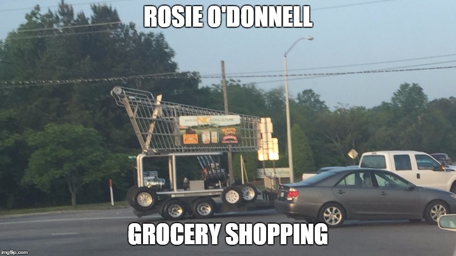 ROSIE O'DONNELL; GROCERY SHOPPING | image tagged in rosie | made w/ Imgflip meme maker