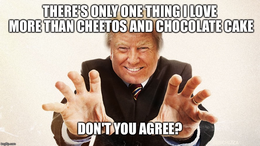 THERE'S ONLY ONE THING I LOVE MORE THAN CHEETOS AND CHOCOLATE CAKE DON'T YOU AGREE? | made w/ Imgflip meme maker