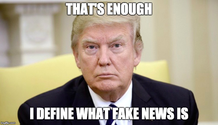 only i | THAT'S ENOUGH; I DEFINE WHAT FAKE NEWS IS | image tagged in donald trump,trump,donald trump approves,jokes,post-truth,truth | made w/ Imgflip meme maker