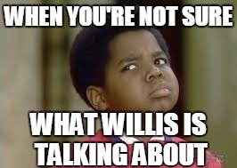 WHEN YOU'RE NOT SURE WHAT WILLIS IS TALKING ABOUT | made w/ Imgflip meme maker