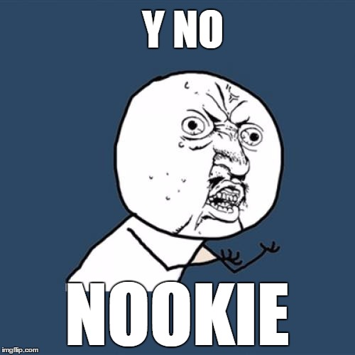 Y U No Meme | Y NO NOOKIE | image tagged in memes,y u no | made w/ Imgflip meme maker