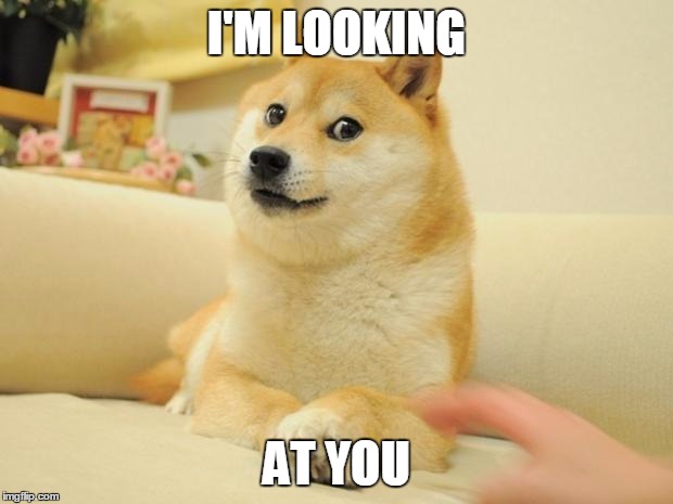Doge 2 Meme | I'M LOOKING; AT YOU | image tagged in memes,doge 2 | made w/ Imgflip meme maker