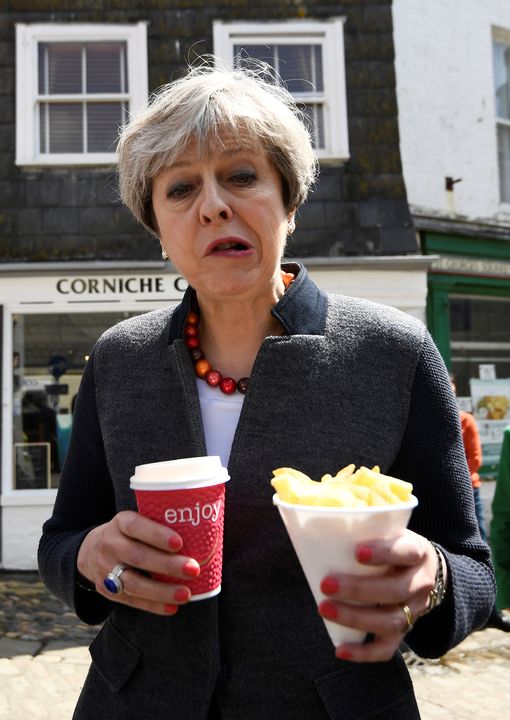 High Quality Theresa May Chips Blank Meme Template