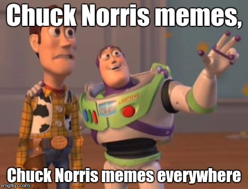 Too many Chuck Norris memes | Chuck Norris memes, Chuck Norris memes everywhere | image tagged in memes,x x everywhere | made w/ Imgflip meme maker