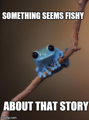 SOMETHING SEEMS FISHY ABOUT THAT STORY | made w/ Imgflip meme maker