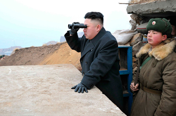 High Quality north korea looking at things  Blank Meme Template
