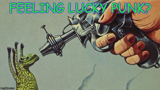 Swiggy's Comic book event week! | FEELING LUCKY PUNK? | image tagged in bill the galactic hero | made w/ Imgflip meme maker