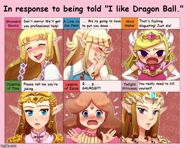 In Response... | image tagged in legend of zelda,dragonball,memes | made w/ Imgflip meme maker