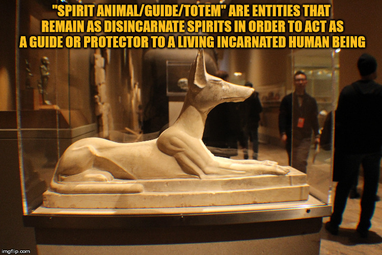 "SPIRIT ANIMAL/GUIDE/TOTEM" ARE ENTITIES THAT REMAIN AS DISINCARNATE SPIRITS IN ORDER TO ACT AS A GUIDE OR PROTECTOR TO A LIVING INCARNATED HUMAN BEING | made w/ Imgflip meme maker