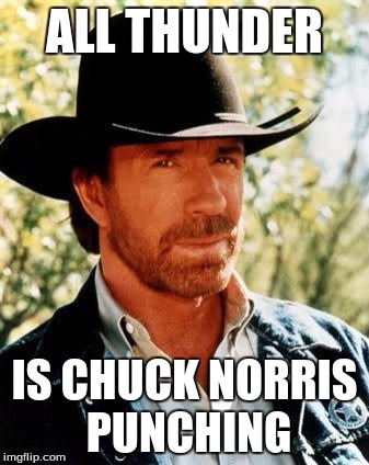 Chuck Norris Meme | ALL THUNDER; IS CHUCK NORRIS PUNCHING | image tagged in memes,chuck norris | made w/ Imgflip meme maker