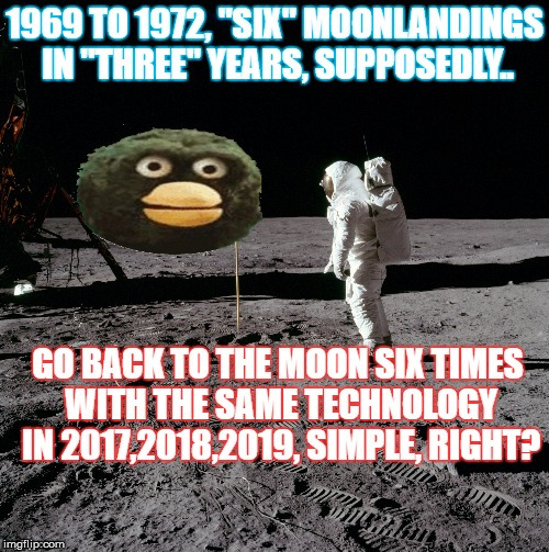 Go back to the Moon | image tagged in moon,mission,2017,just do it,lost,fake | made w/ Imgflip meme maker