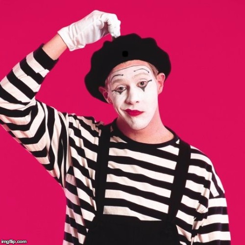 confused mime | . | image tagged in confused mime | made w/ Imgflip meme maker