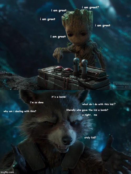 Rocket Raccoon for Father of the Year! | image tagged in memes,rocket raccoon,groot | made w/ Imgflip meme maker