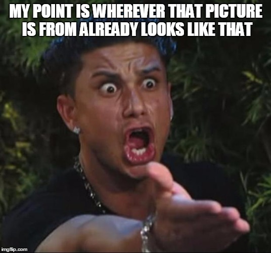 MY POINT IS WHEREVER THAT PICTURE IS FROM ALREADY LOOKS LIKE THAT | made w/ Imgflip meme maker