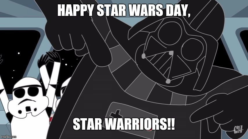 HAPPY STAR WARS DAY, STAR WARRIORS!! | image tagged in star trek vs star wars nerds | made w/ Imgflip meme maker