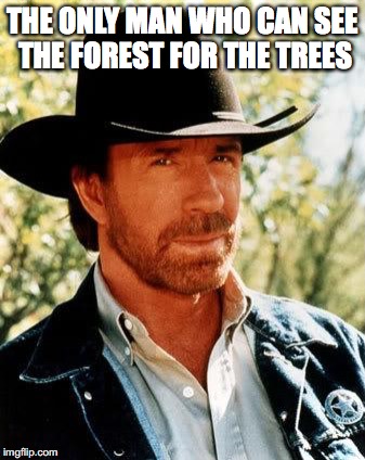 THE ONLY MAN WHO CAN SEE THE FOREST FOR THE TREES | made w/ Imgflip meme maker