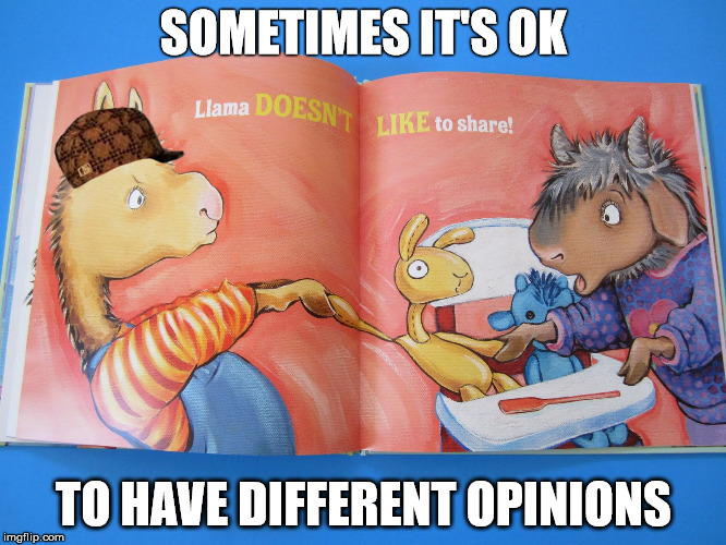 SOMETIMES IT'S OK; TO HAVE DIFFERENT OPINIONS | made w/ Imgflip meme maker