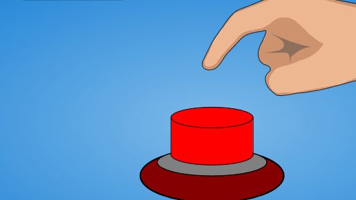 pushing the red button meme