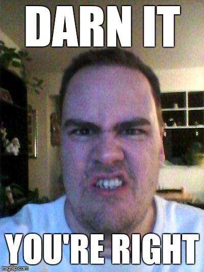 Grrr | DARN IT YOU'RE RIGHT | image tagged in grrr | made w/ Imgflip meme maker