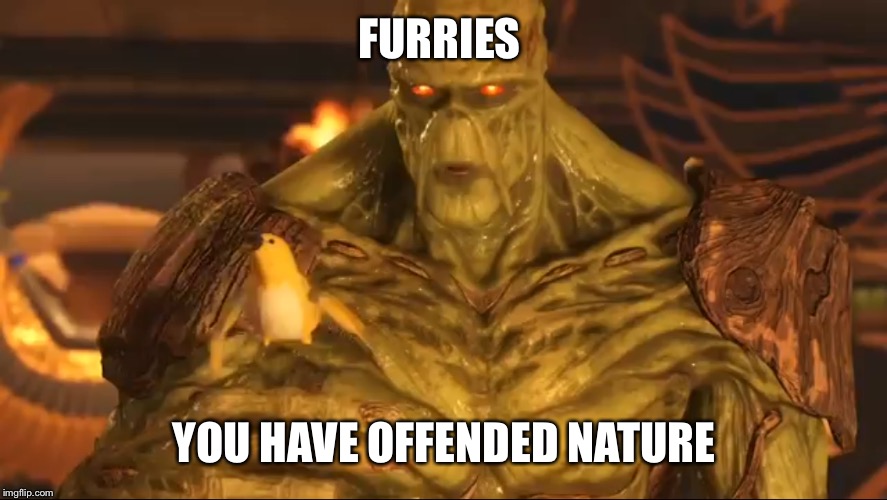   | FURRIES; YOU HAVE OFFENDED NATURE | image tagged in funny | made w/ Imgflip meme maker