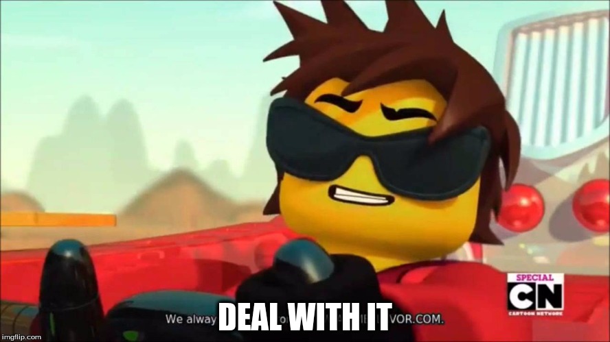 DEAL WITH IT | image tagged in ninjago deal with it | made w/ Imgflip meme maker