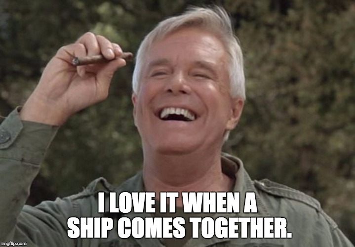 Hannibal and Shipping | I LOVE IT WHEN A SHIP COMES TOGETHER. | image tagged in hannibal,the a-team | made w/ Imgflip meme maker