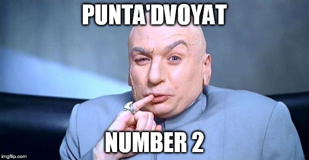 Doctor Evil | PUNTA'DVOYAT; NUMBER 2 | image tagged in doctor evil | made w/ Imgflip meme maker