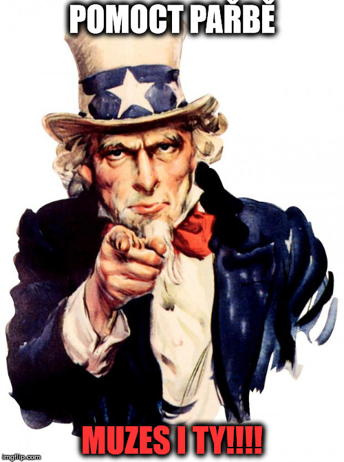 Uncle Sam Meme | POMOCT PAŘBĚ; MUZES I TY!!!! | image tagged in memes,uncle sam | made w/ Imgflip meme maker