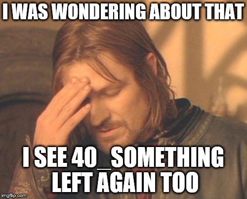I WAS WONDERING ABOUT THAT I SEE 40_SOMETHING LEFT AGAIN TOO | made w/ Imgflip meme maker