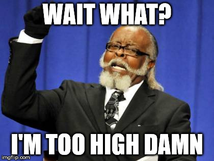 Too Damn High | WAIT WHAT? I'M TOO HIGH DAMN | image tagged in memes,too damn high | made w/ Imgflip meme maker