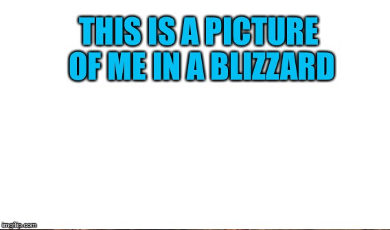 THIS IS A PICTURE OF ME IN A BLIZZARD | made w/ Imgflip meme maker