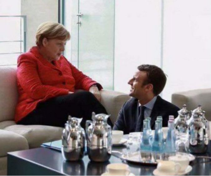 MacronMerkel Blank Meme Template