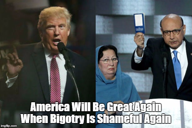 "America Will Be Great Again When Bigotry Is Shameful Again" | America Will Be Great Again When Bigotry Is Shameful Again | image tagged in trump,all-american bigotry,devious donald,deplorable donald,despicable donald,dishonorable donald | made w/ Imgflip meme maker