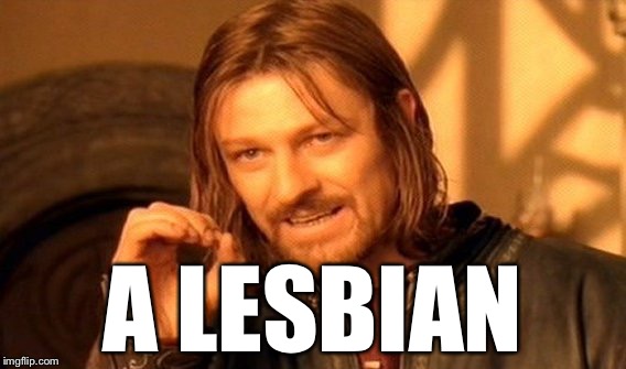 One Does Not Simply Meme | A LESBIAN | image tagged in memes,one does not simply | made w/ Imgflip meme maker