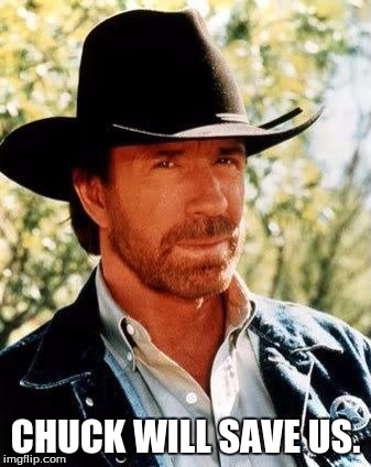 Chuck Norris | CHUCK WILL SAVE US. | image tagged in chuck norris | made w/ Imgflip meme maker