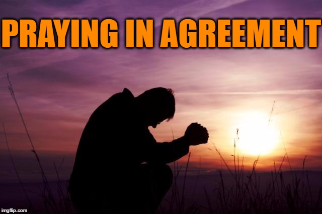 Pray | PRAYING IN AGREEMENT | image tagged in pray | made w/ Imgflip meme maker