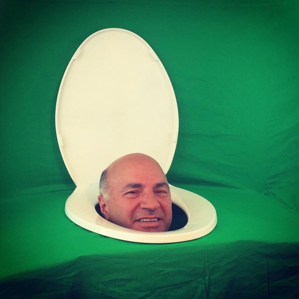 High Quality Kevin O'Leary Toilet Blank Meme Template