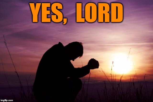 Pray | YES,  LORD | image tagged in pray | made w/ Imgflip meme maker