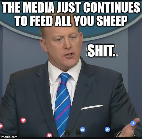 Shit | THE MEDIA JUST CONTINUES TO FEED ALL YOU SHEEP SHIT. | image tagged in shit | made w/ Imgflip meme maker