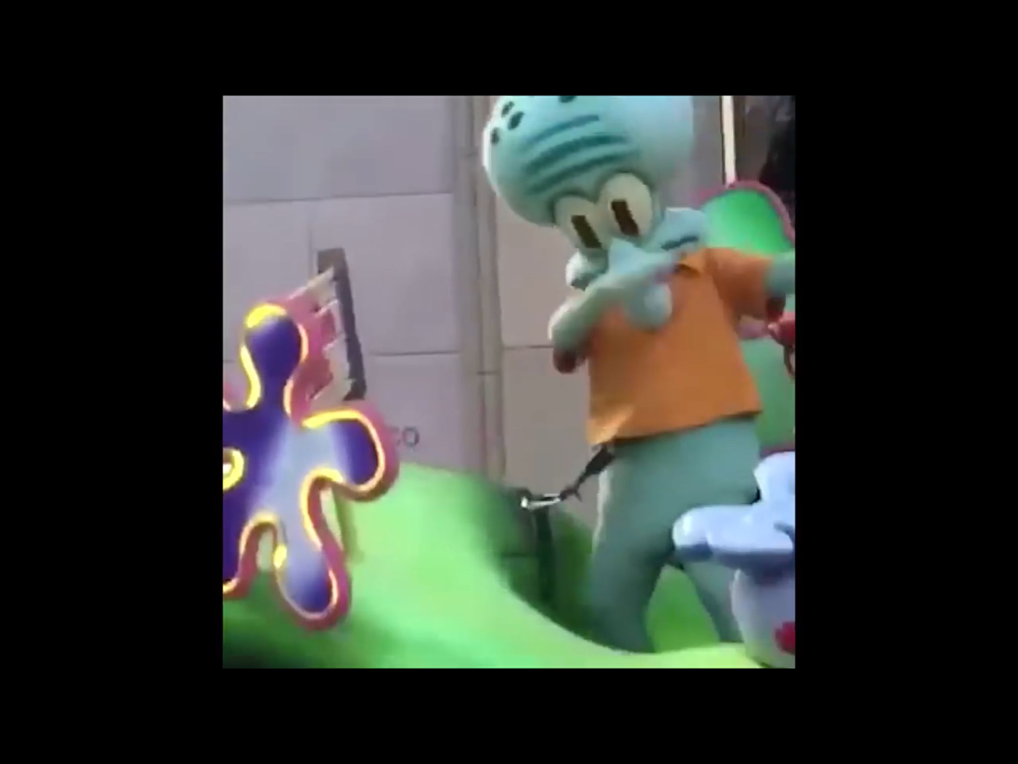 Squidward dabbing Blank Meme Template