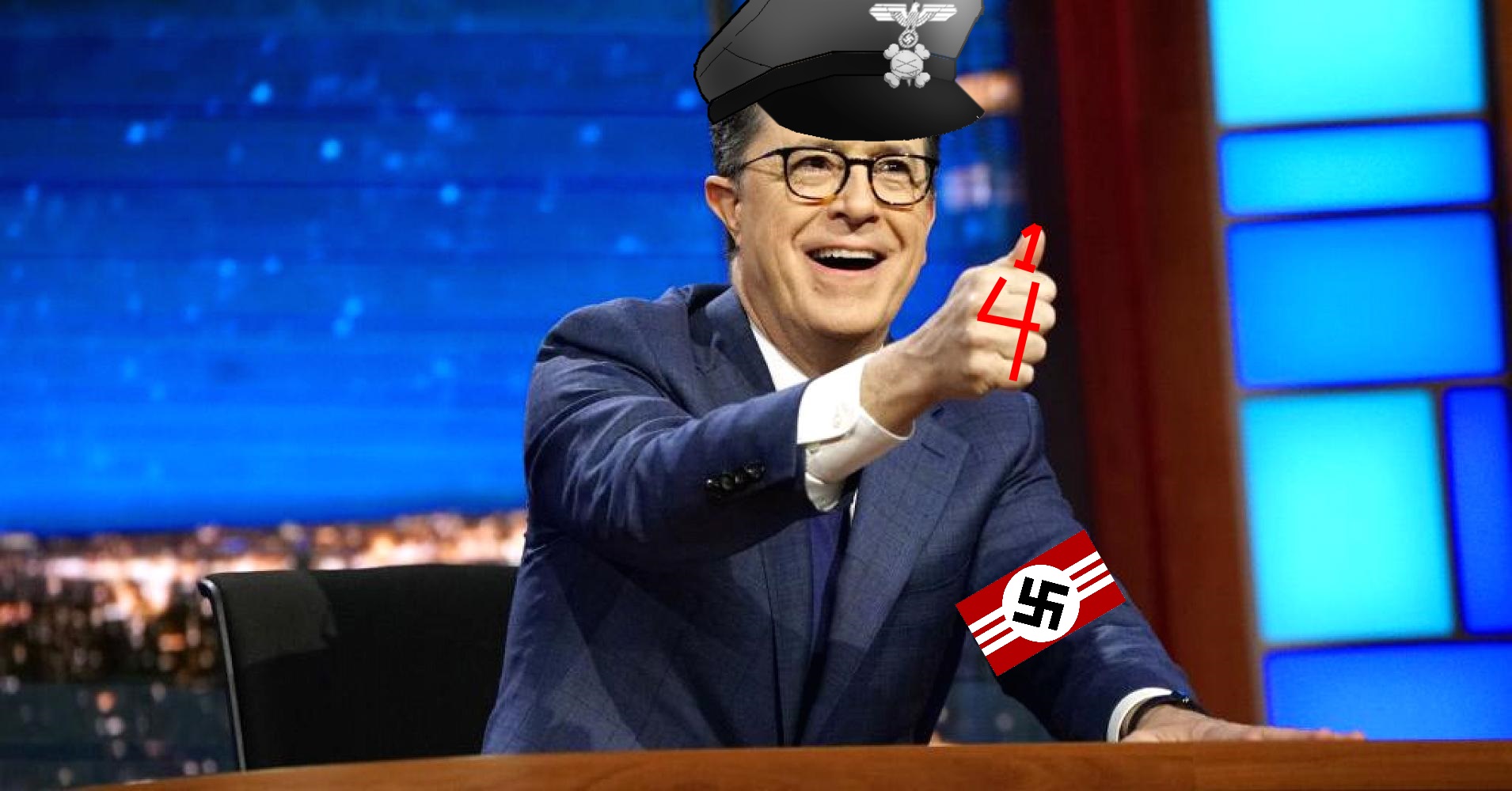 Stephen Colbert Nazi Blank Meme Template