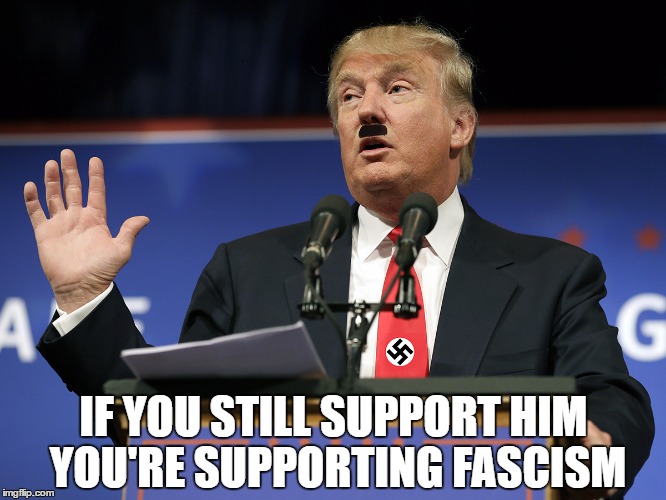 IF YOU STILL SUPPORT HIM YOU'RE SUPPORTING FASCISM | image tagged in twittler | made w/ Imgflip meme maker