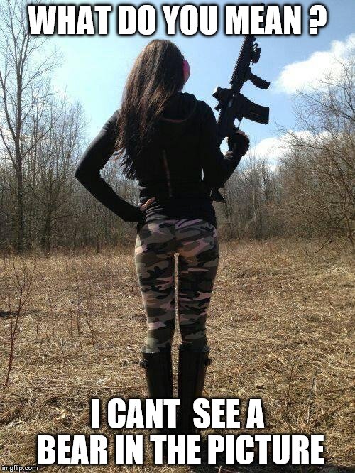 yoga pants | WHAT DO YOU MEAN ? I CANT  SEE A BEAR IN THE PICTURE | image tagged in yoga pants | made w/ Imgflip meme maker