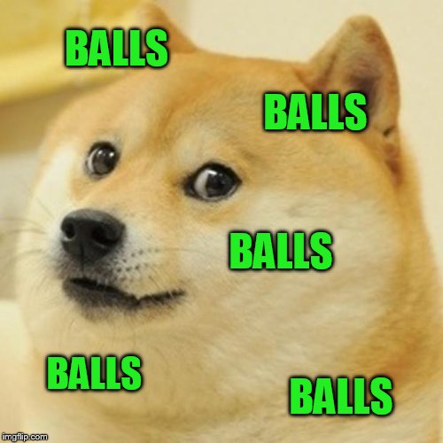Doge Meme | BALLS; BALLS; BALLS; BALLS; BALLS | image tagged in memes,doge | made w/ Imgflip meme maker